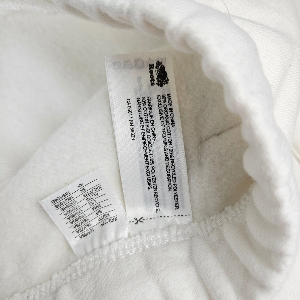Roots original sweatpant egret white drawstring nwt, size 3X - Picture 5 of 5